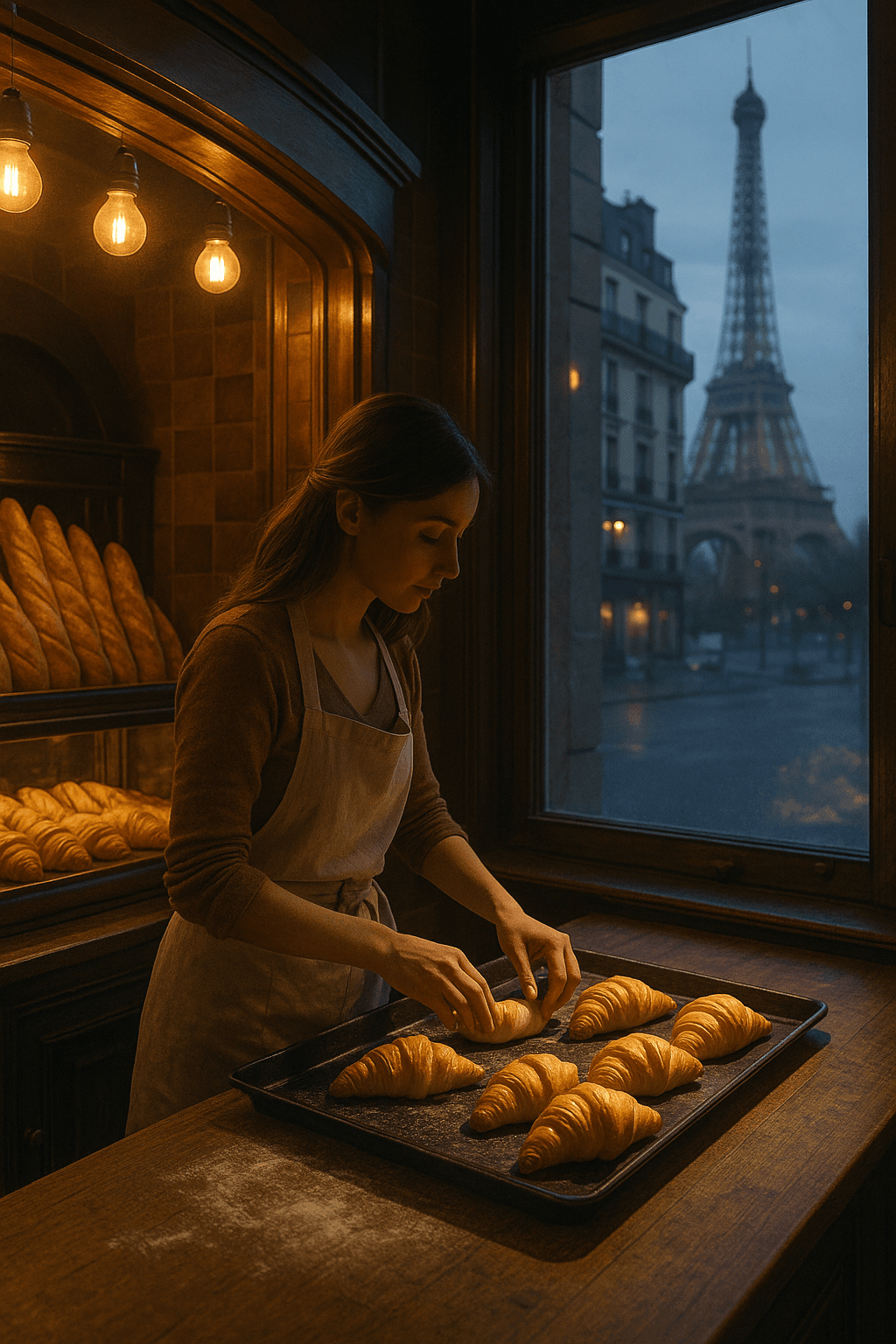 Clase de cocina tradicional bajo luz cálida