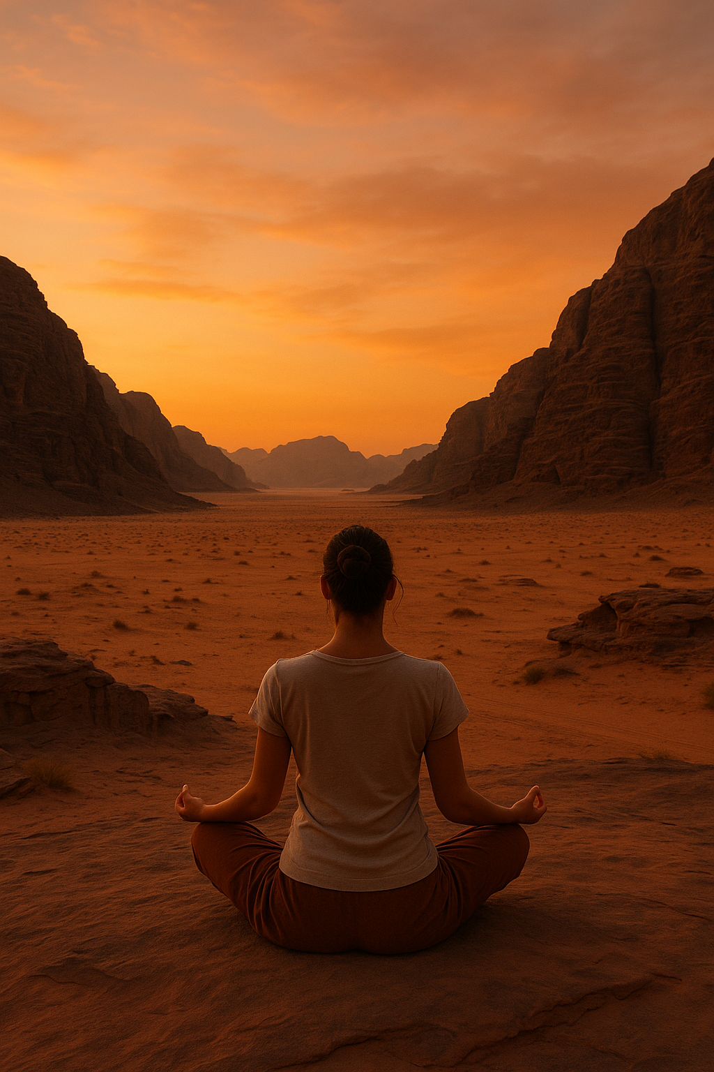Meditación en el desierto de Wadi Rum